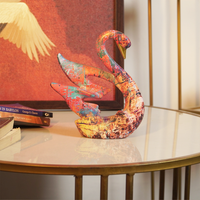 UrbanArt™ Swan Showpiece –Abstract Multicolor Resin Sculpture
