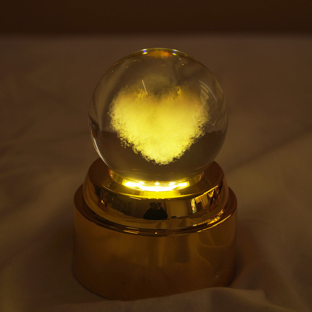 Crystal Ball LED Night Lamp with Warm Glow ( random design )
