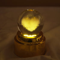 Crystal Ball LED Night Lamp with Warm Glow ( random design )