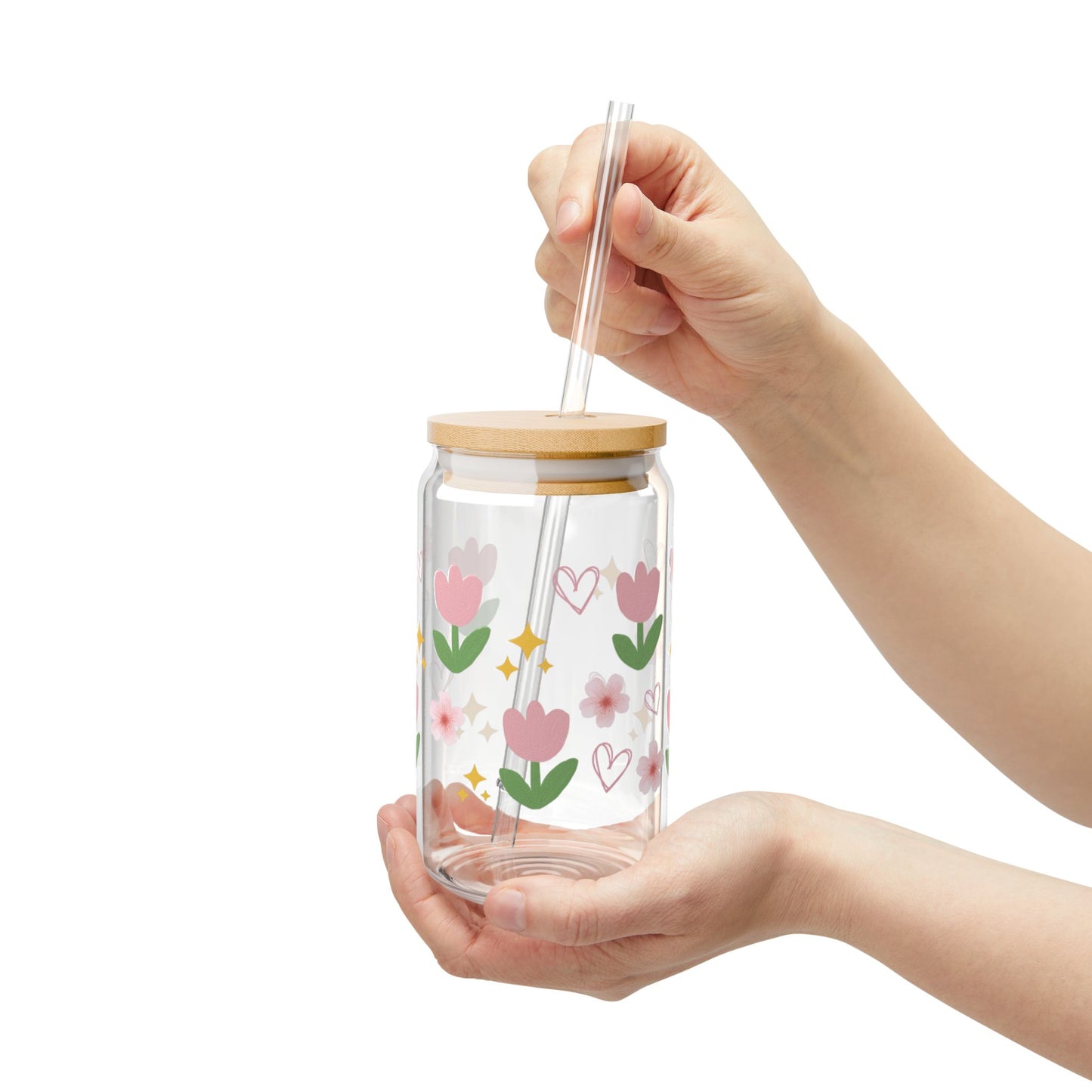 Tulip Glass Jar Tumbler