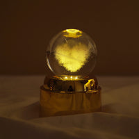 Crystal Ball LED Night Lamp with Warm Glow ( random design )