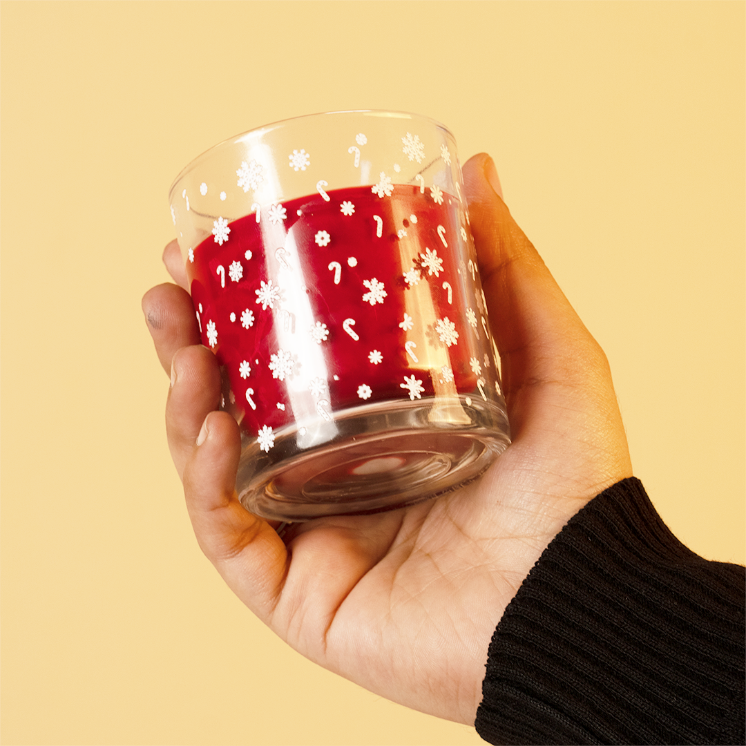 Set-3 Christmas Snowflake Scented Glass Candles