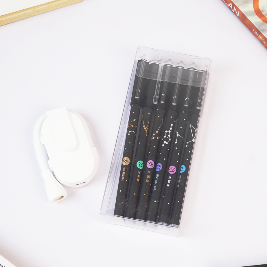 Constellation Zodiac Gel Pen Set | Aesthetic Black Pens for Writing, Journaling & Gifting