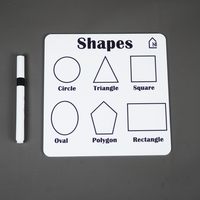Reusable Shapes Learning Board for Kids with Pen Box & Cleaning Cloth