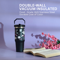 Meow Magic Tumbler – Cute Cat Print Stainless Steel Double-Wall Insulated Mug
