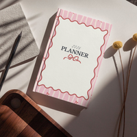 2026 Pink Planner | Cute Daily Organizer with Bow Design