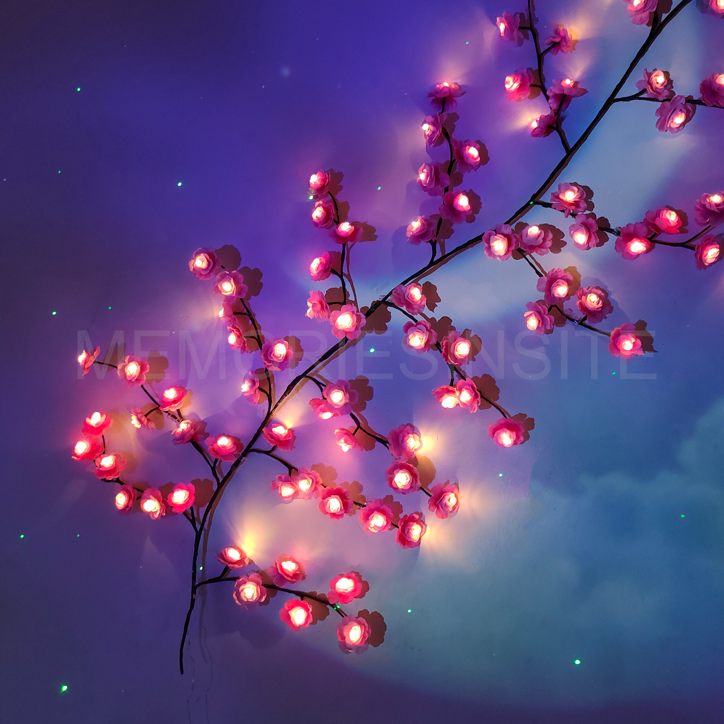MEMORIES INSITE™BRANCH LIGHT PINK ROSE CHERRY BLOSSOM TREE BRANCH LIGHTING