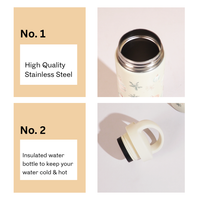 Ornaments Glow Vacuum Insulated Tumbler – 490ml Hot & Cold Stainless Steel Bottle with Carry Loop Lid