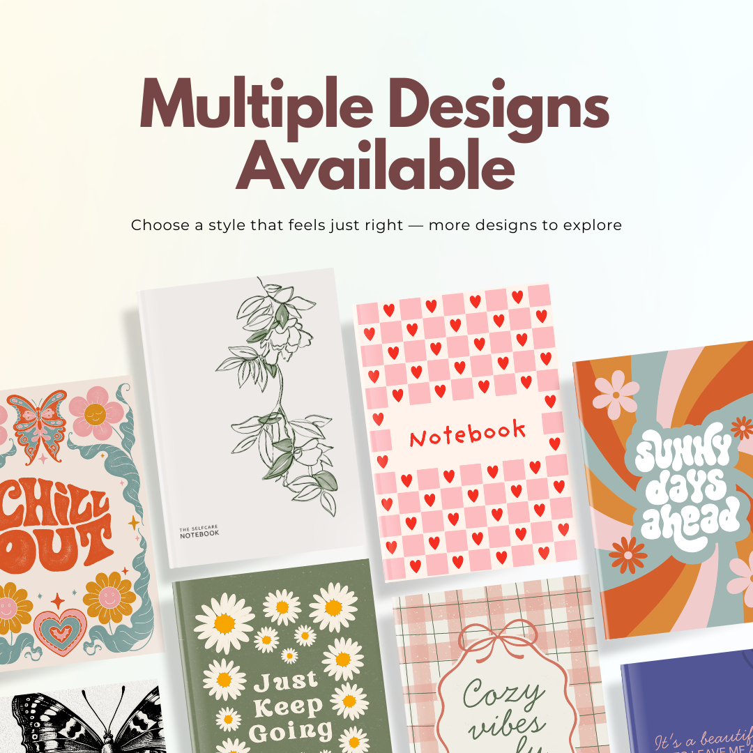 Minimal Floral Self-Care Notebook | Aesthetic Botanical Journal for Daily Notes & Mindfulness