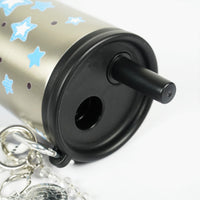 Star Print Sipper Bottle with Charm | Reusable Travel Water Bottle | Cute Everyday Drinkware