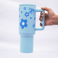 Bow with Flower 40oz Insulated Tumbler – Sky  Blue