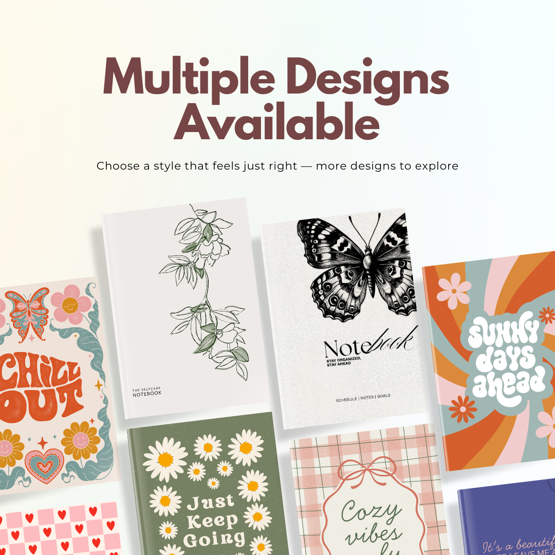 Butterfly Aesthetic Notebook for Notes, Goals & Planning | Minimal Black & White Hardcover Journal