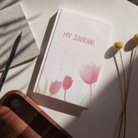 Aesthetic Journal Notebook | Minimal Floral Daily Diary