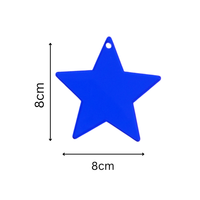 Blue Star designed Christmas Decoration Ornaments- Set of 6