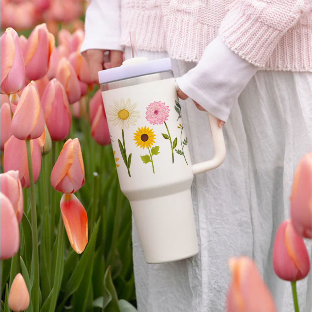 FloraCup™ Tumbler with Straw & Lid