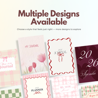 2026 Journal Notebook | Minimal Bow Aesthetic Daily Diary