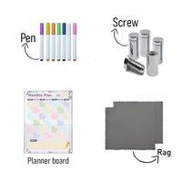 Colorful Acrylic Monthly Milky Planner Board with Notes Section – Reusable Wall Calendar for Home & Office