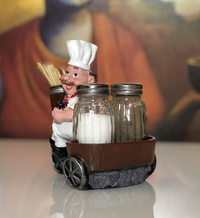 Chef Salt & Pepper Shaker Decorative Stand