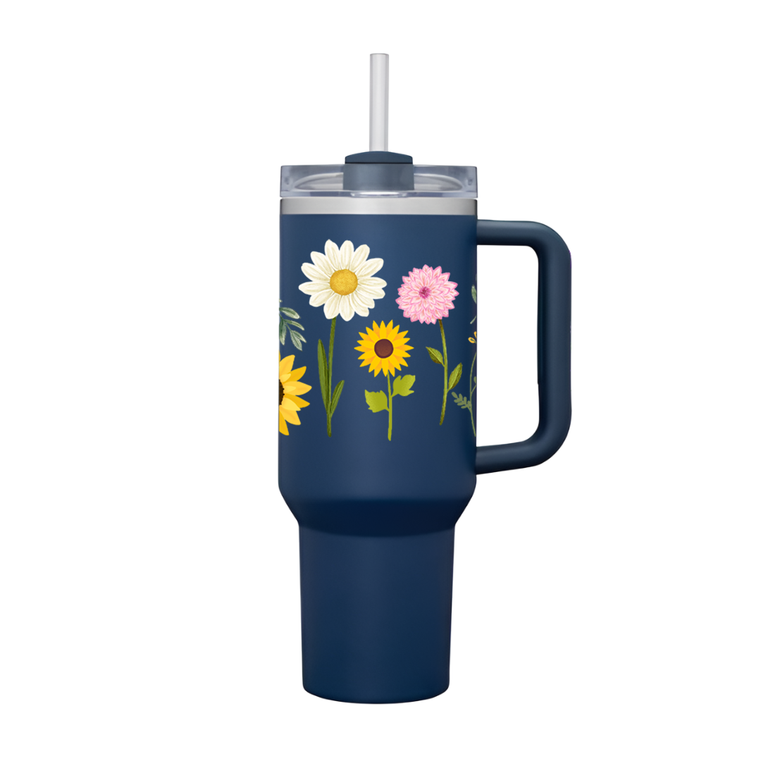 FloraCup™ Tumbler with Straw & Lid