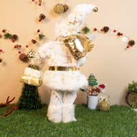 White & Gold Santa Claus Showpiece