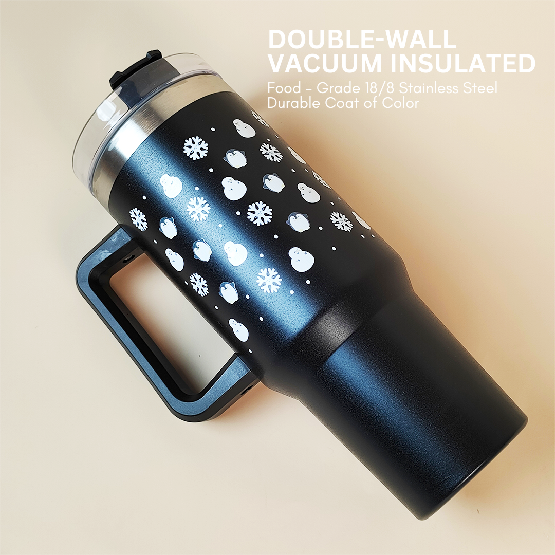 Snow Man with Penguin Winter Tumbler