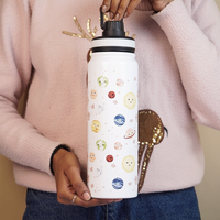 Space Theme Stainless Steel Water Bottle