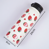 Strawberry Design Stainless Steel Water Bottle