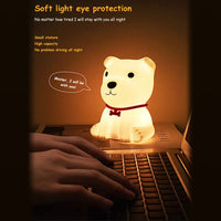 Cute Puppy Night Light Soft Silicone Lamp