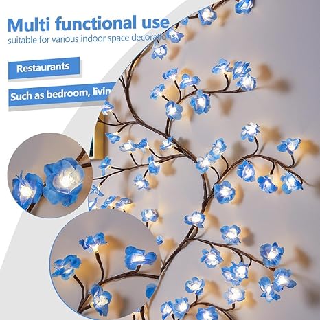 BRANCHLIGHT™ BLUE CHERRY BLOSSOM TREE BRANCH LIGHTING