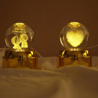 Crystal Ball LED Night Lamp with Warm Glow ( random design )