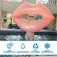 Lip Pool Floaties | Water Lounger Lip Shaped Inflatable Rest Float,Adult Lips Pool Floats Multipurpose Fun Smooth and Durable for Water Sports Beach