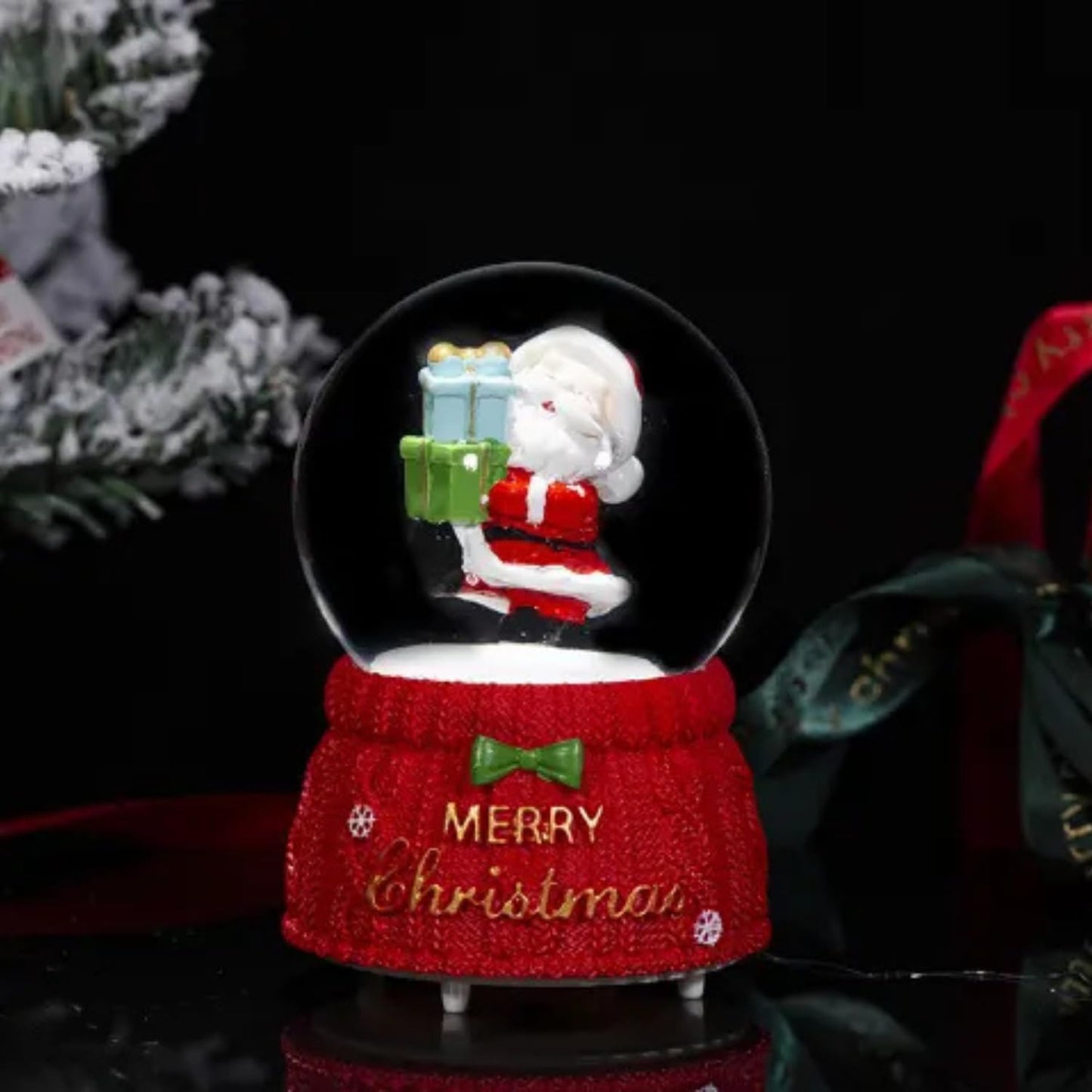 Adorable Santa Claus Christmas Snow Globes (Set of 4) | Festive Home Decor & Holiday Gift