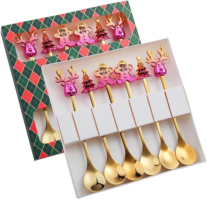 Christmas Characters Spoons Flatware Lightweight Tea Decor