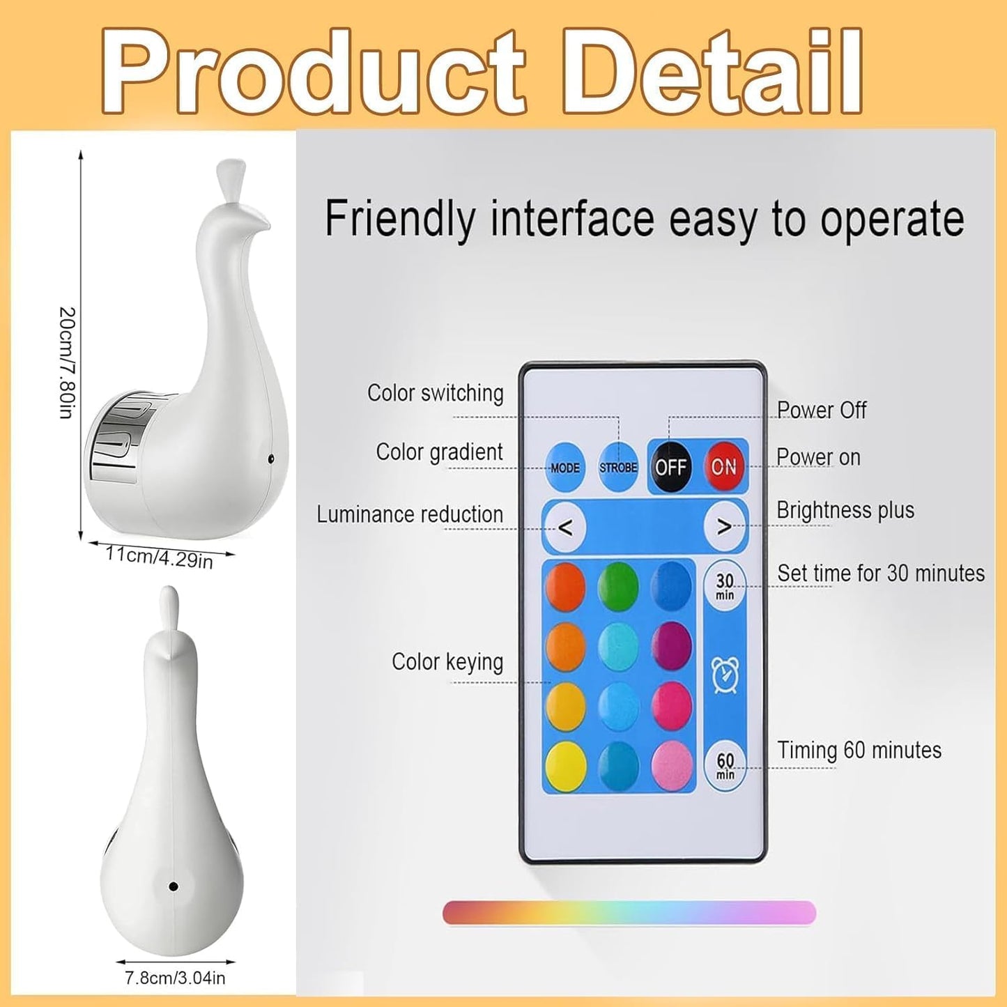 Peacock Wall LED Lamp