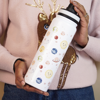 Space Theme Stainless Steel Water Bottle