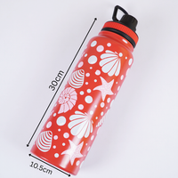 Ocean Shell Print Stainless Steel Water Bottle