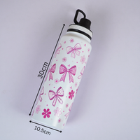 Bow Print Stainless Steel Water Bottle