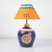 Sunset Tribe Table Lamp – Handpainted Ethnic Decor Light