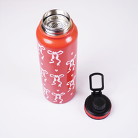 Bow Print Stainless Steel Water Bottle – Cute, Stylish & Everyday Essential
