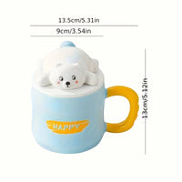 Naughty Three Bears Cute Cartoon Ceramic Cup