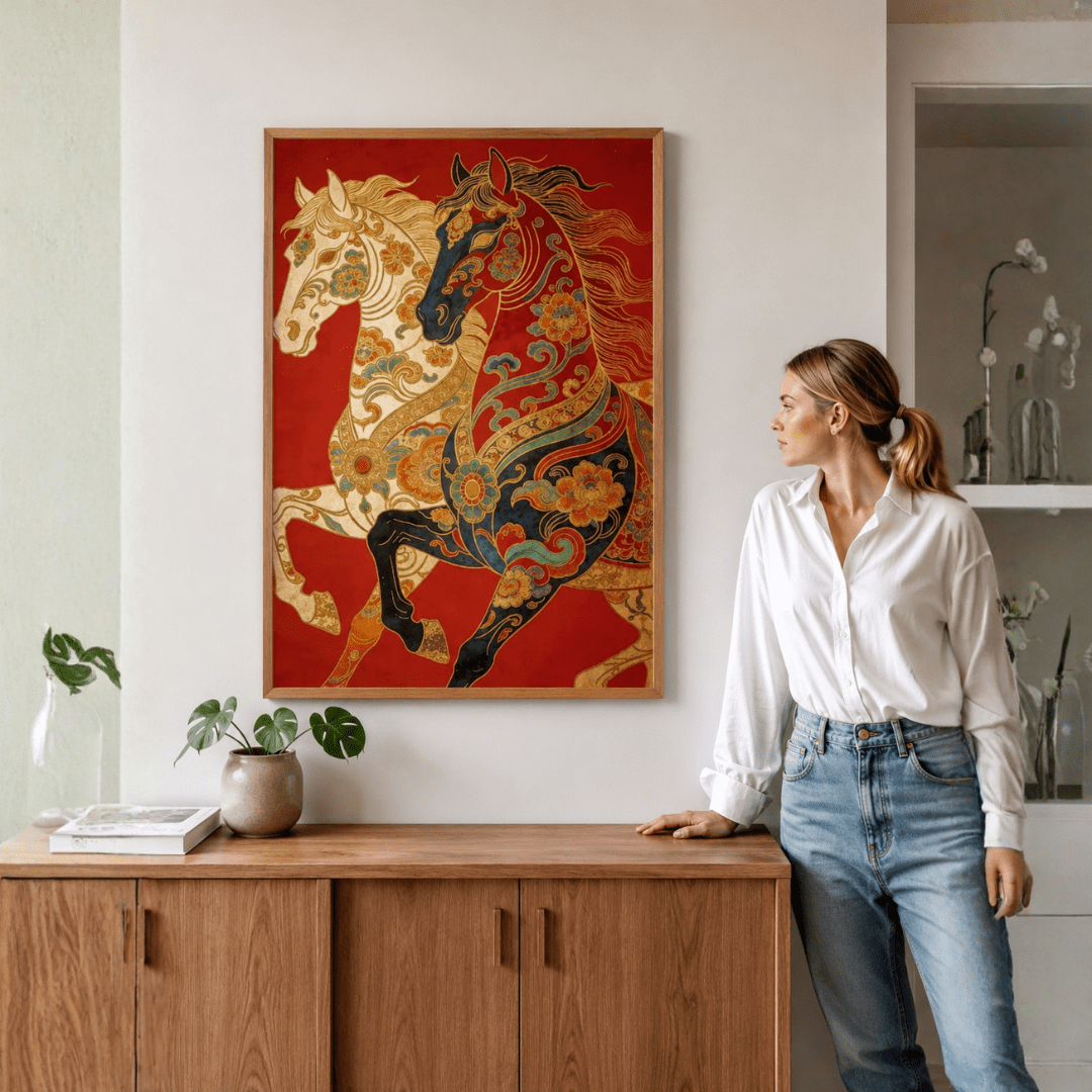 Royal Horse Canvas Wall Art Available Sizes