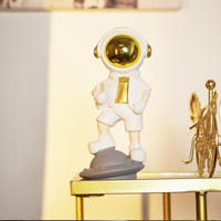 SpaceVibe™ Astronaut Figurine Modern Resin Showpiece with Golden Helmet
