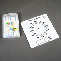 Reusable Kids Time Learning Board with Pen Box & Cleaning Cloth