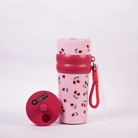 Cherry Blossom Stainless Steel Insulated Tumbler with Straw & Carry Loop