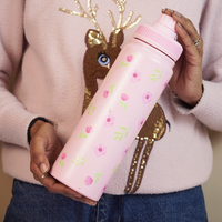 Floral rose Design Stainless Steel Bottle