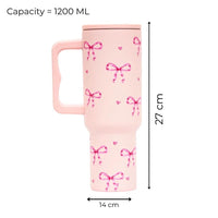 Pink Petals & Bows Tumbler