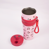 Cherry Blossom Stainless Steel Insulated Tumbler with Straw & Carry Loop