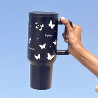 Butterfly Noir Papillon Tumbler — Leakproof & Insulated (Black)