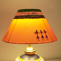 Sunset Tribe Table Lamp – Handpainted Ethnic Decor Light