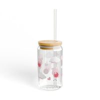 Personalized Heart Bunny Glass Jar Coffee Tumbler